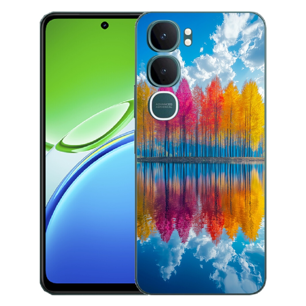Gélový kryt mmCase na Vivo Y21d - farebné stromy