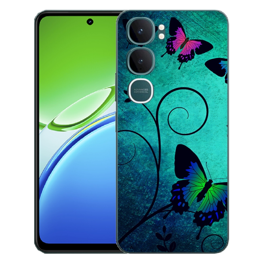 Gélový kryt mmCase na Vivo Y21d - farební motýle