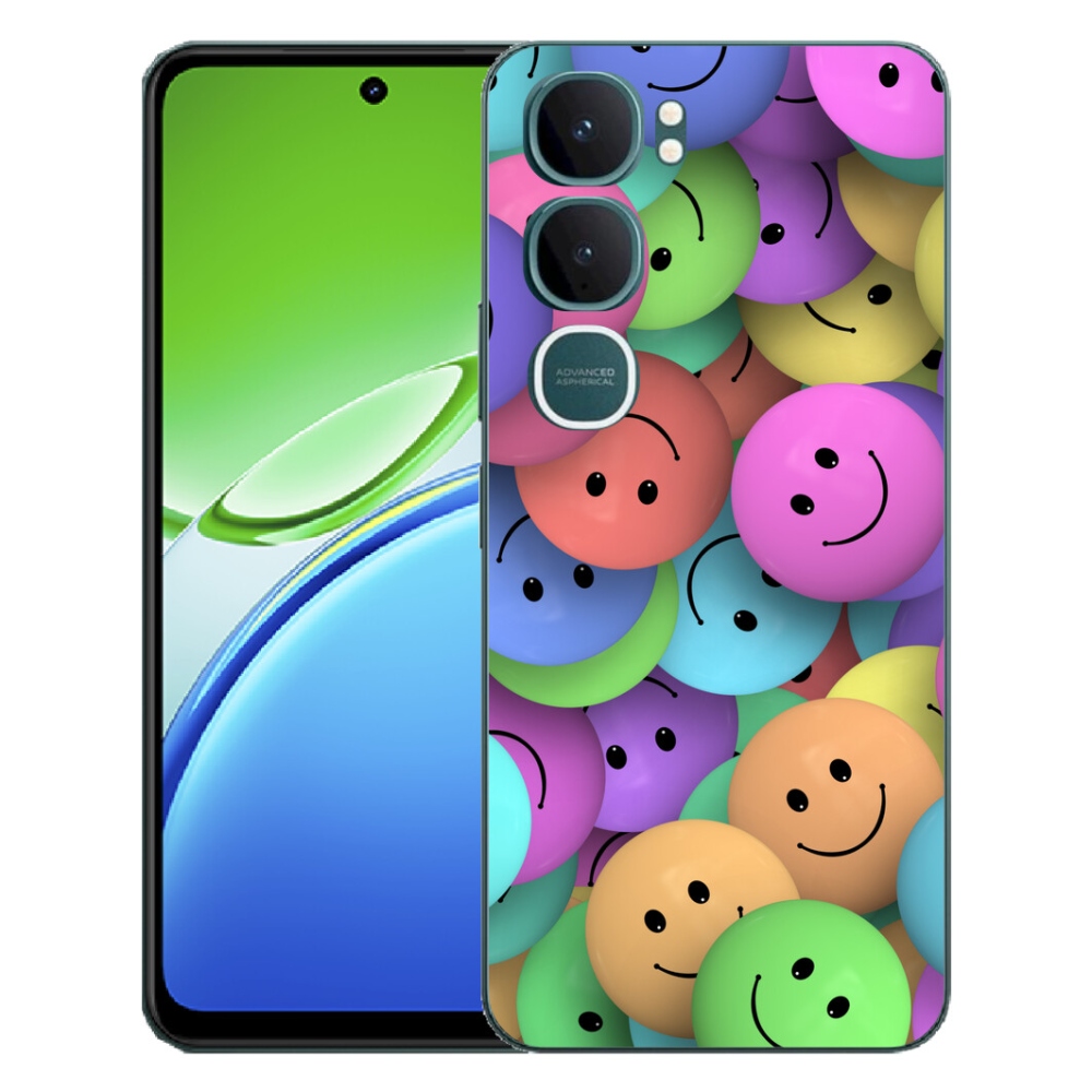 Gélový kryt mmCase na Vivo Y21d - farební smajlíci