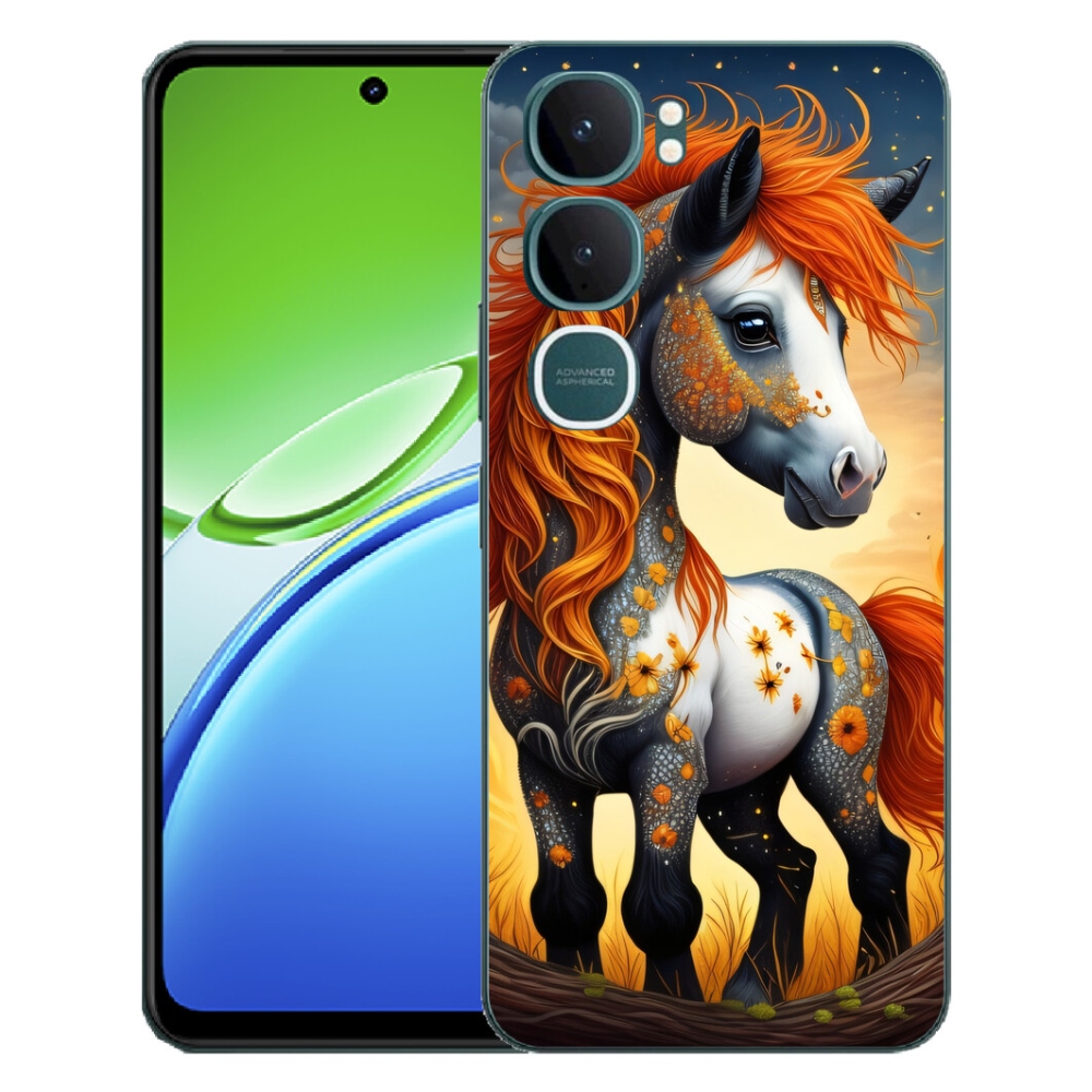Gélový kryt mmCase na Vivo Y21d - farebný poník