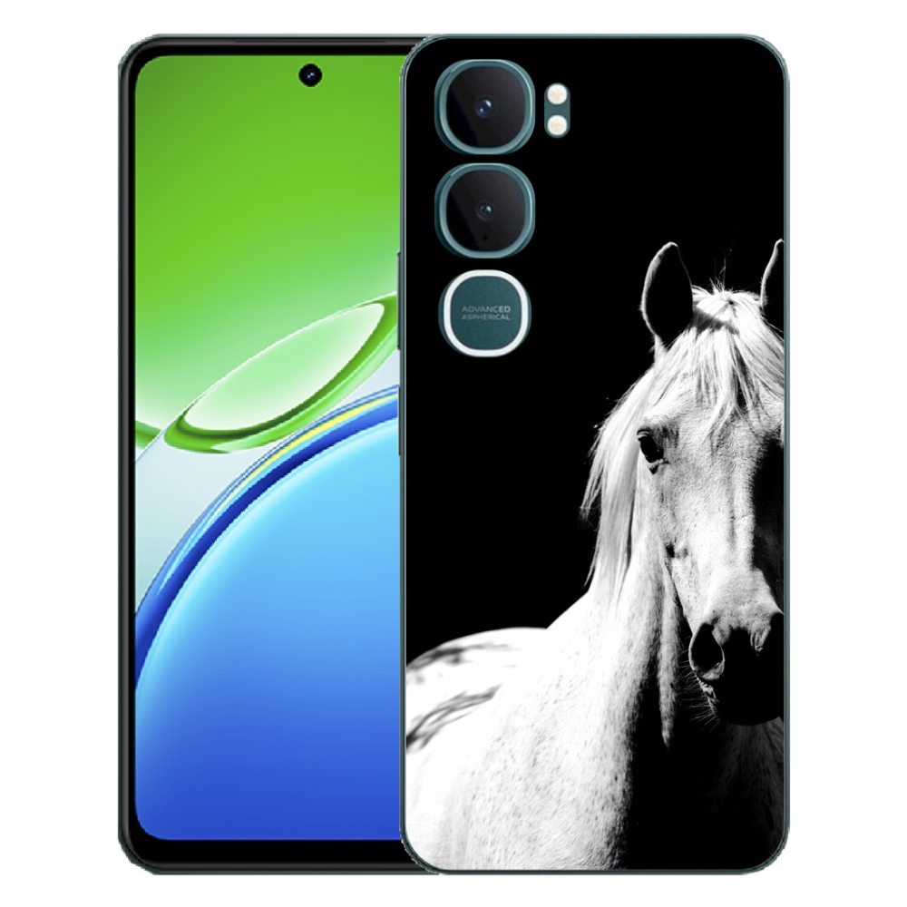 Gélový kryt mmCase na Vivo Y21d - biely kôň 5
