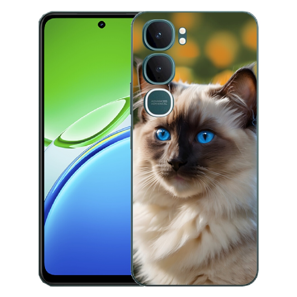 Gélový kryt mmCase na Vivo Y21d - biely ragdoll