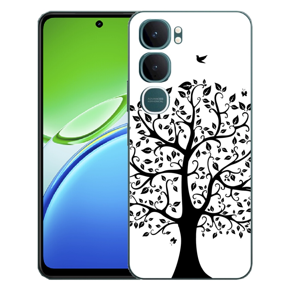 Gélový kryt mmCase na Vivo Y21d - čiernobiely strom