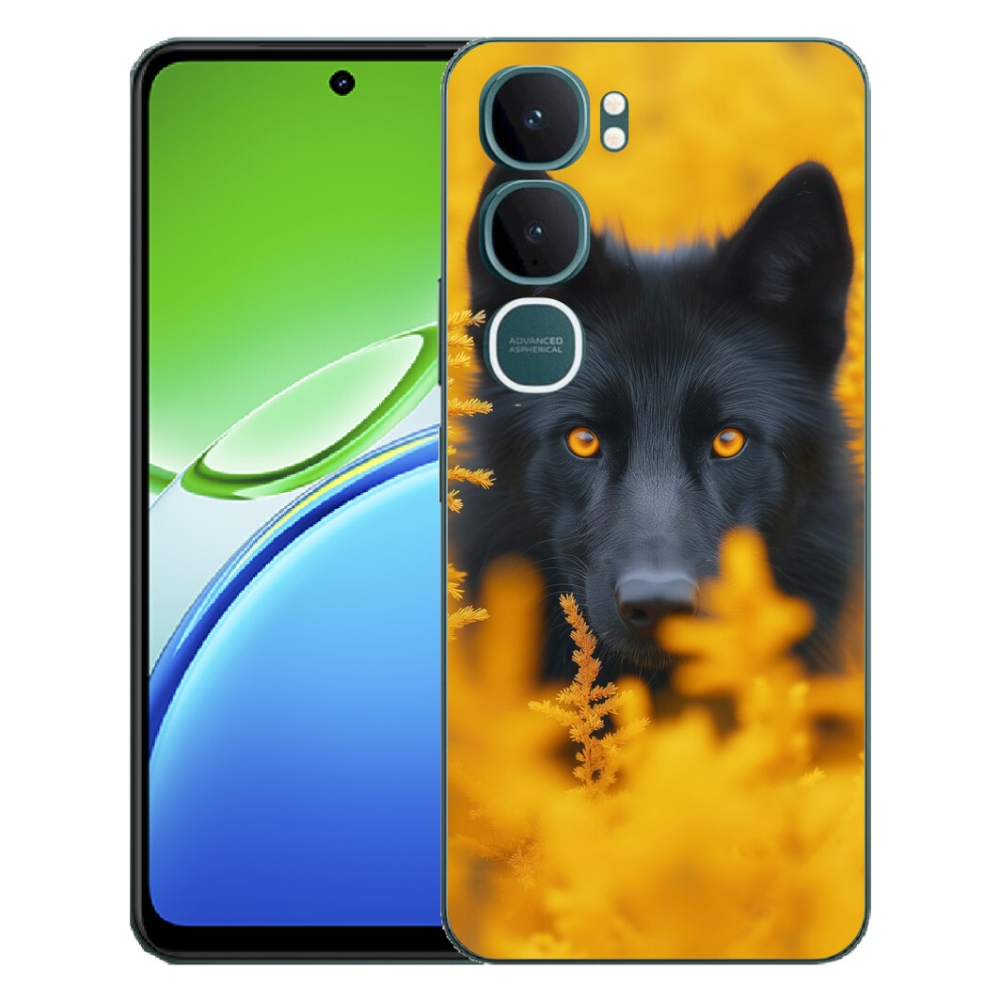 Gélový kryt mmCase na Vivo Y21d - čierny vlk 2