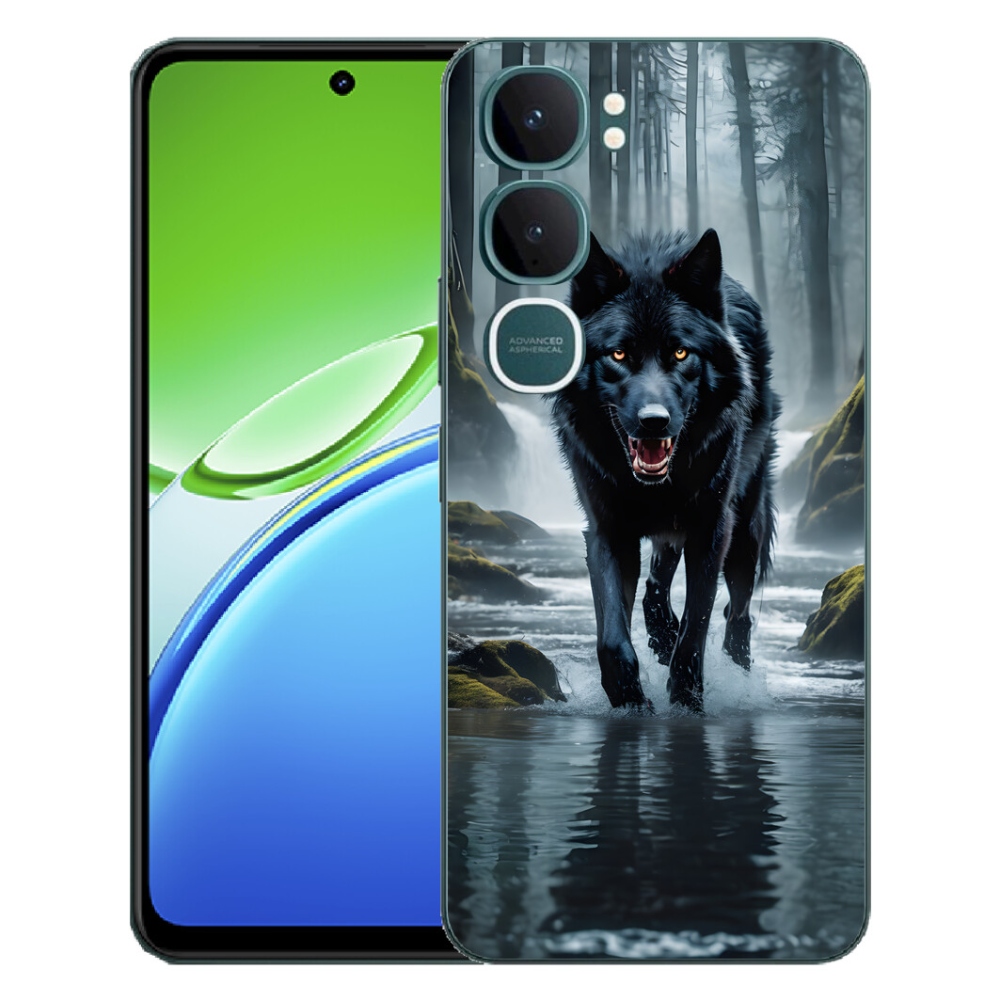 Gélový kryt mmCase na Vivo Y21d - čierny vlk