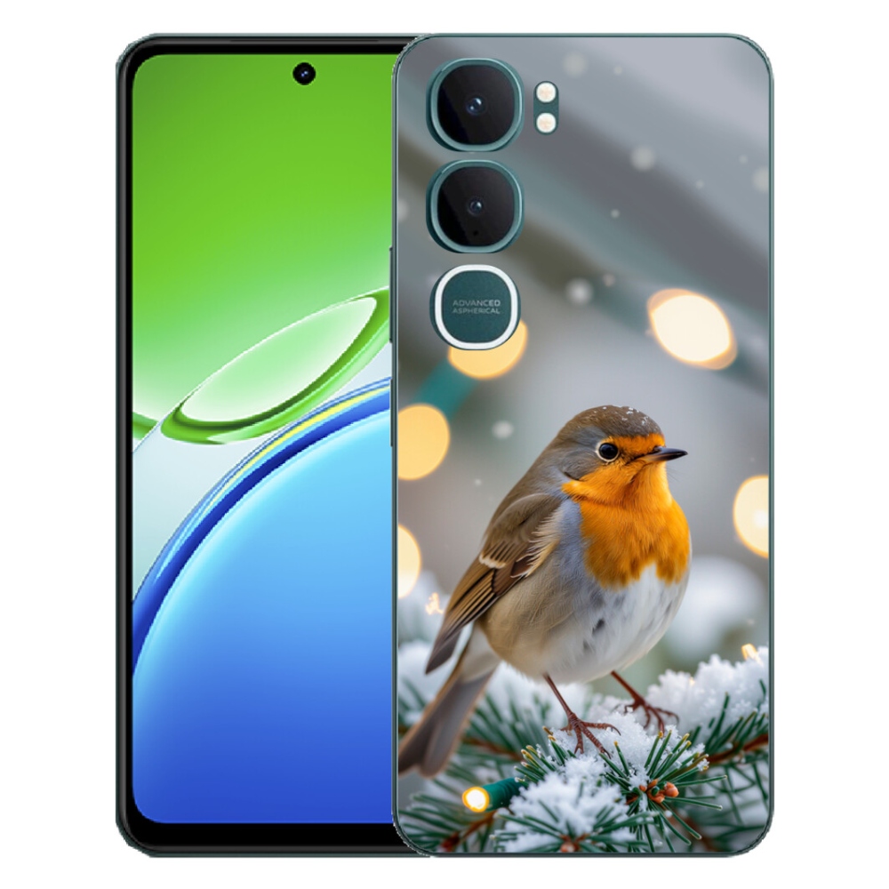 Gélový kryt mmCase na Vivo Y21d - červienka v zime