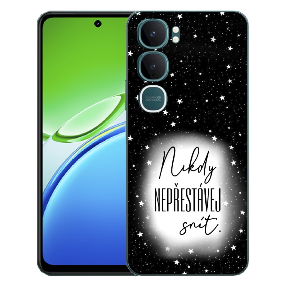 Gélový kryt mmCase na Vivo Y21d - citát 1 bieločierne pozadie