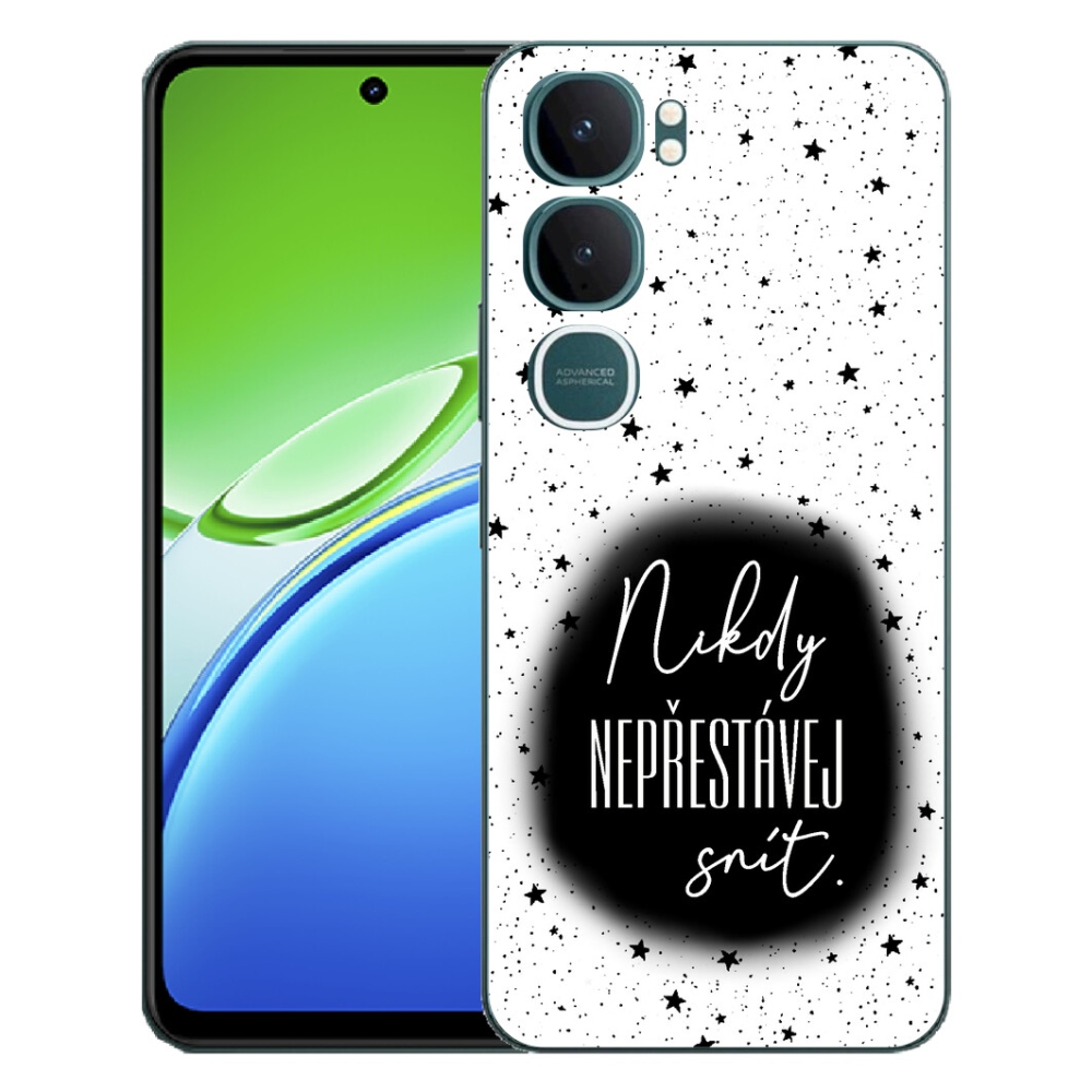 Gélový kryt mmCase na Vivo Y21d - citát 1 čiernobiele pozadie