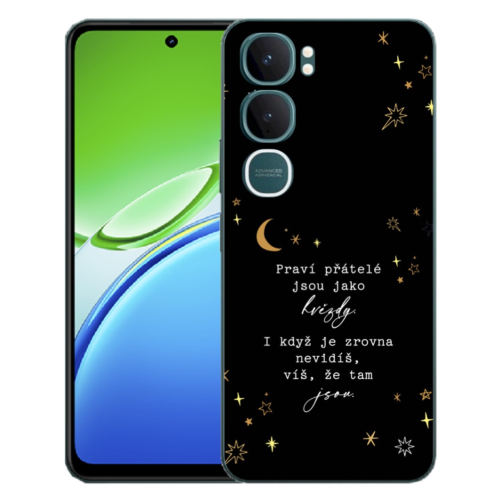 Gélový kryt mmCase na Vivo Y21d - citát 6 čierne pozadie