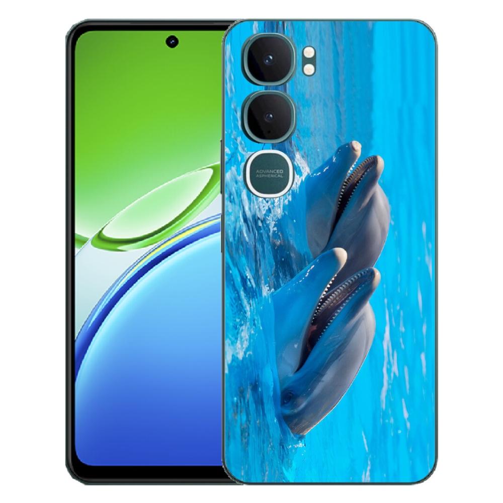 Gélový kryt mmCase na Vivo Y21d - delfíny