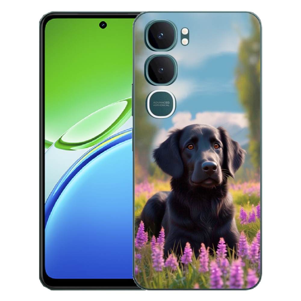 Gélový kryt mmCase na Vivo Y21d - elegantný čierny retriever