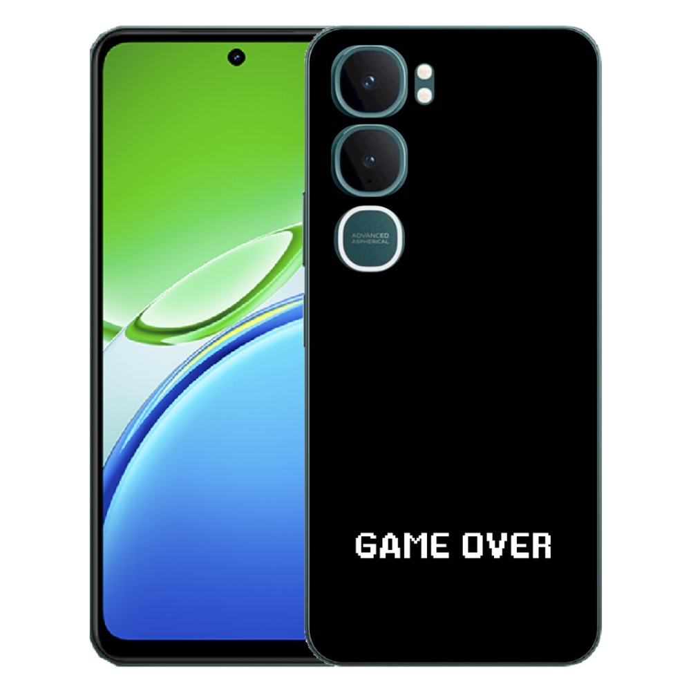 Gélový kryt mmCase na Vivo Y21d - game over čierne pozadie