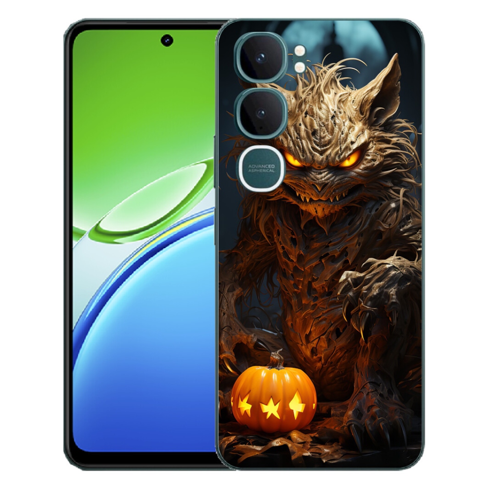 Gélový kryt mmCase na Vivo Y21d - halloweenska príšera
