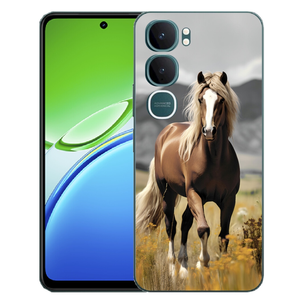 Gélový kryt mmCase na Vivo Y21d - hnedý kôň 1
