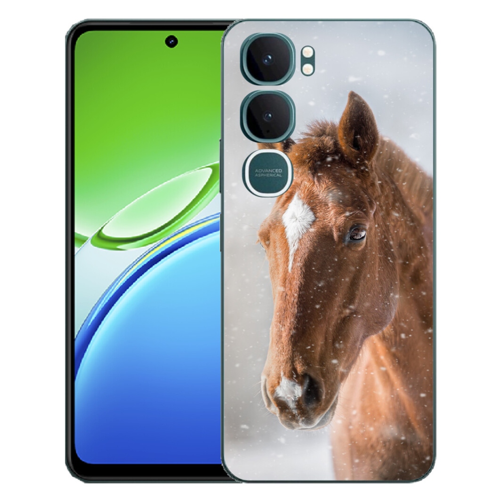 Gélový kryt mmCase na Vivo Y21d - hnedý kôň 2