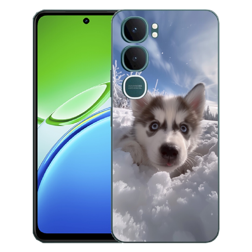Gélový kryt mmCase na Vivo Y21d - husky v snehu