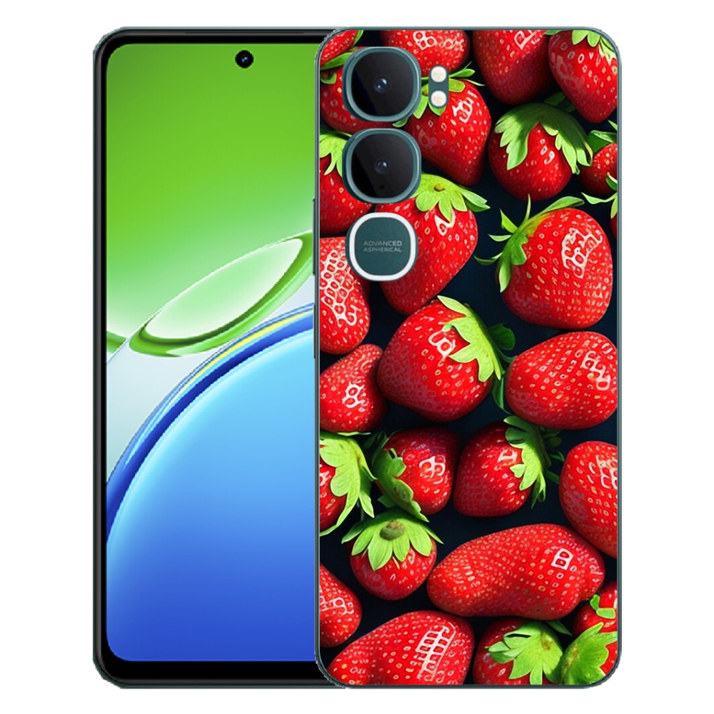 Gélový kryt mmCase na Vivo Y21d - jahody