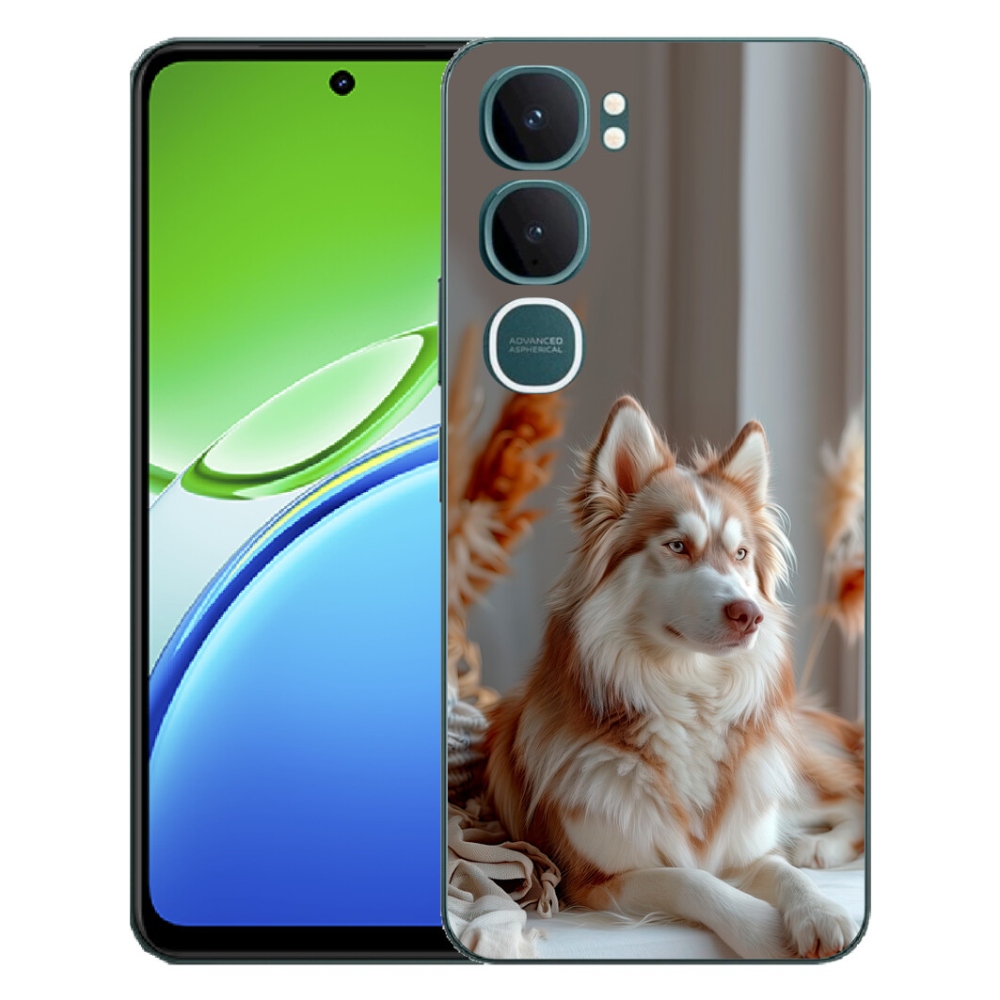 Gélový kryt mmCase na Vivo Y21d - pokojný sibírsky husky