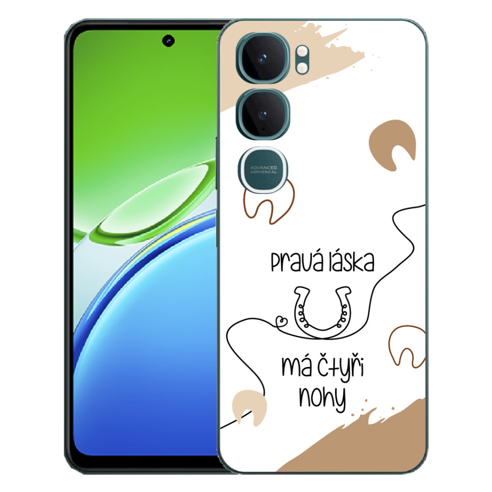 Gélový kryt mmCase na Vivo Y21d - konský motív biele pozadie
