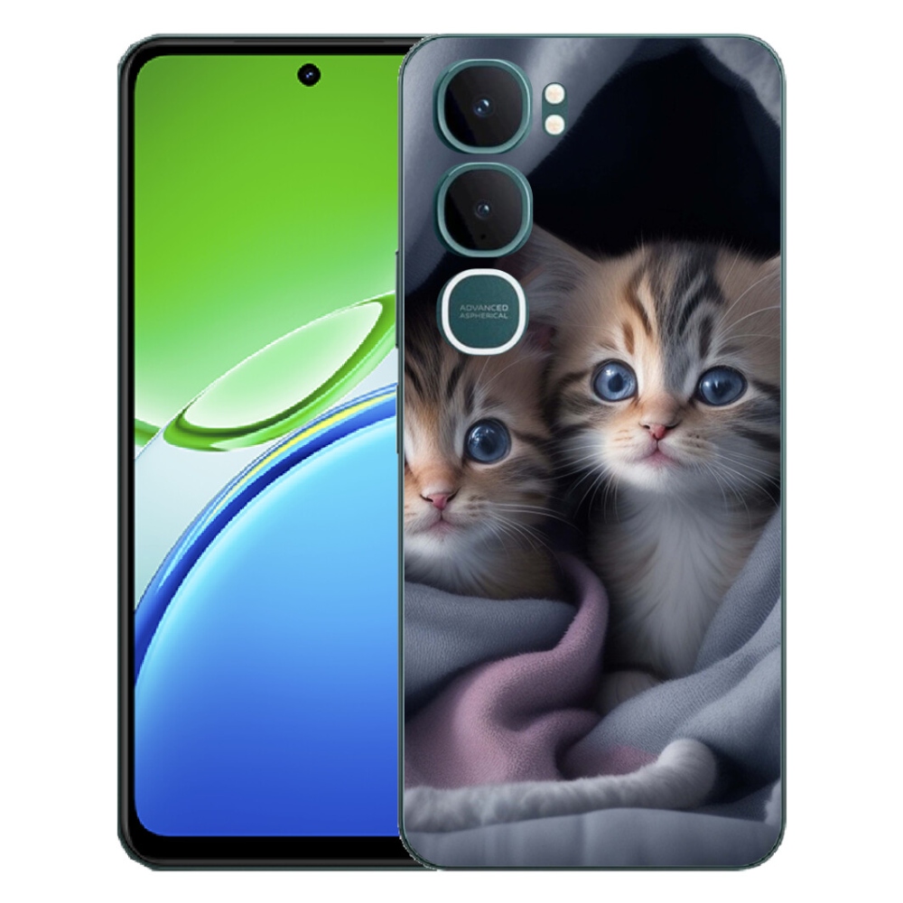 Gélový kryt mmCase na Vivo Y21d - mačacie duo 2