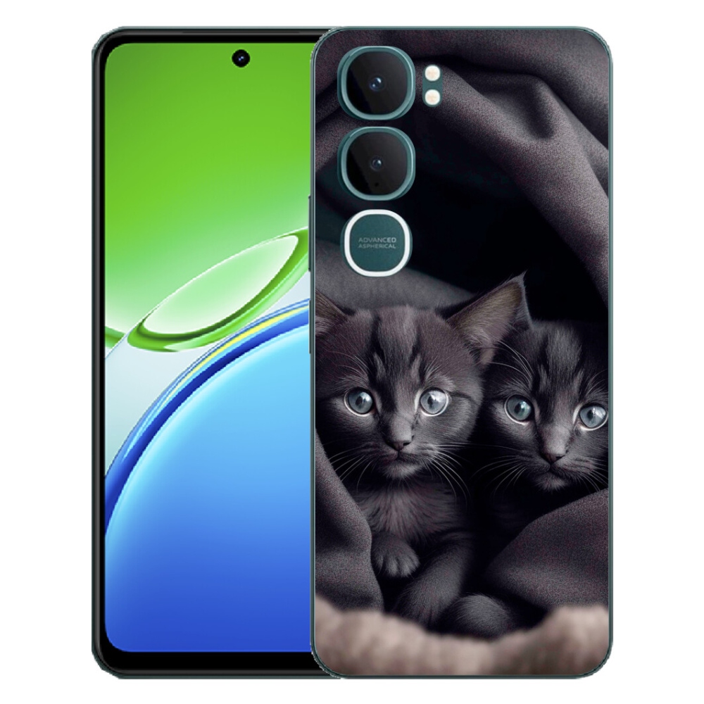 Gélový kryt mmCase na Vivo Y21d - mačacie duo