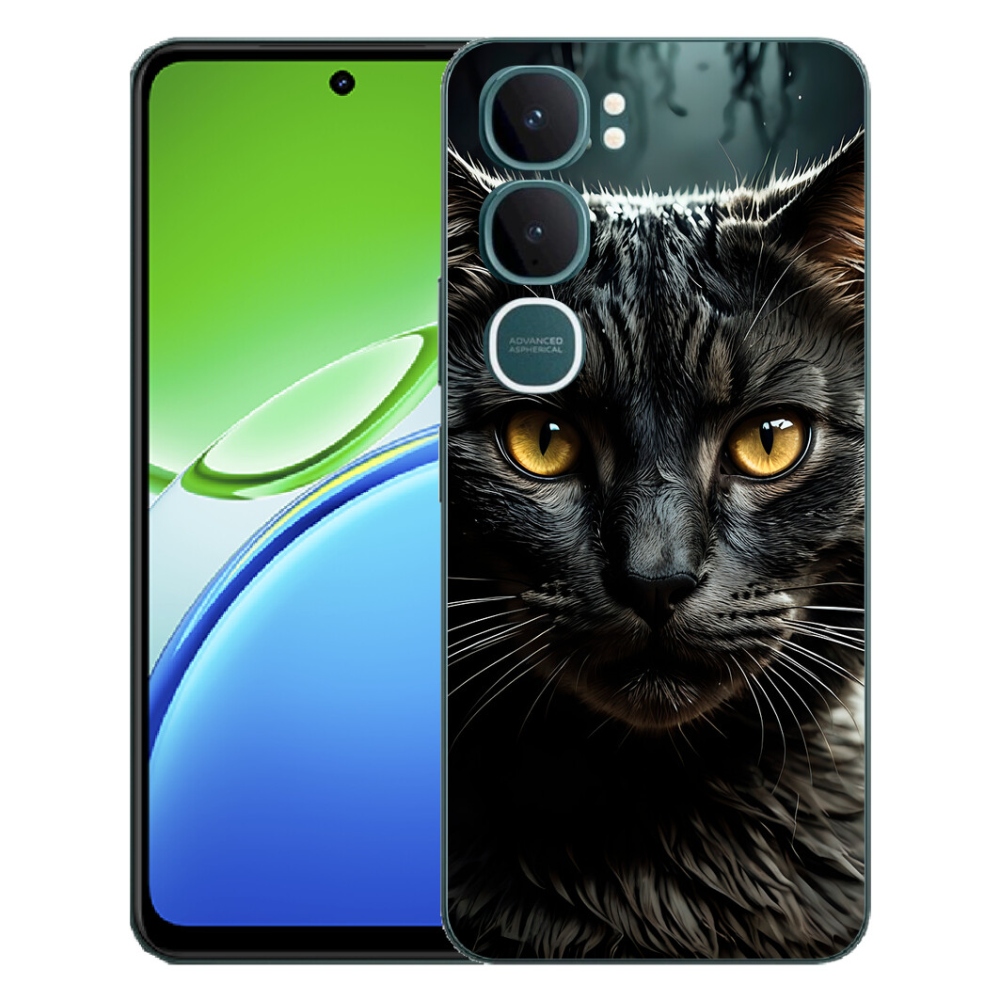 Gélový kryt mmCase na Vivo Y21d - mačacie pohľad 3
