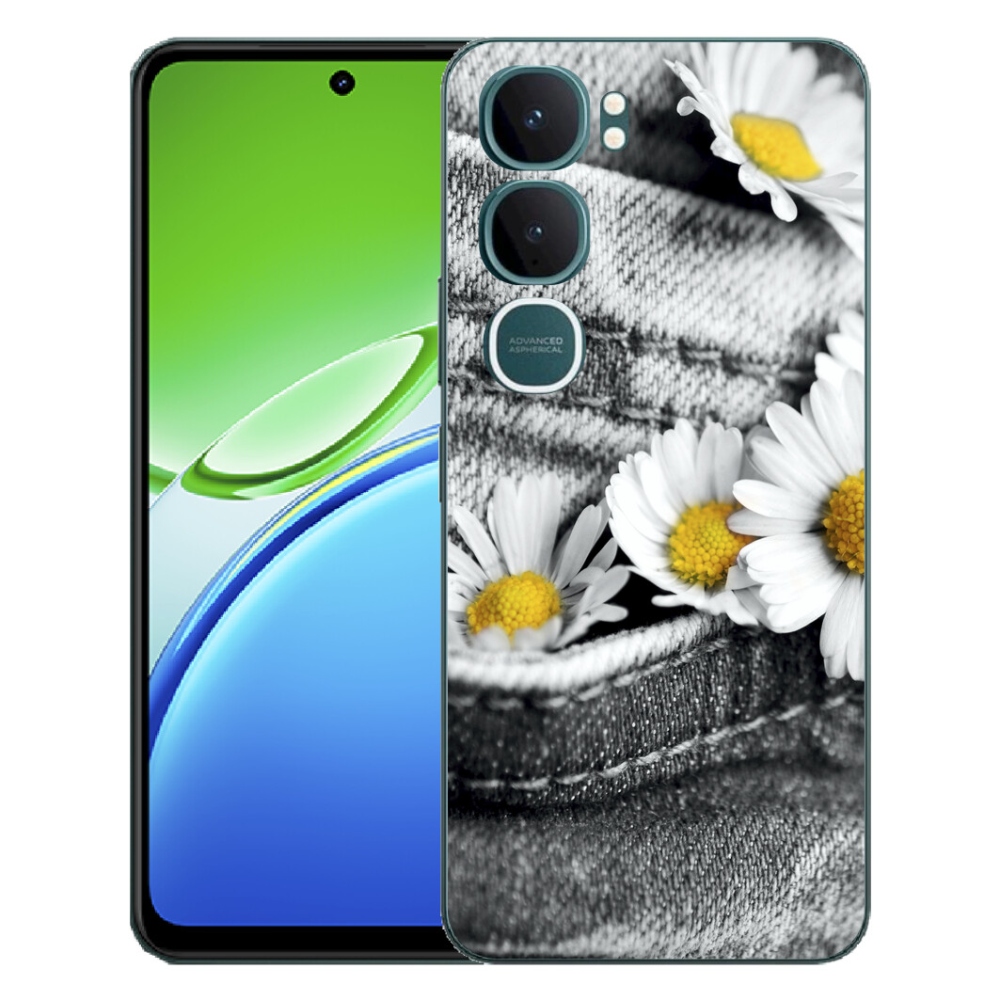 Gélový kryt mmCase na Vivo Y21d - margarétky