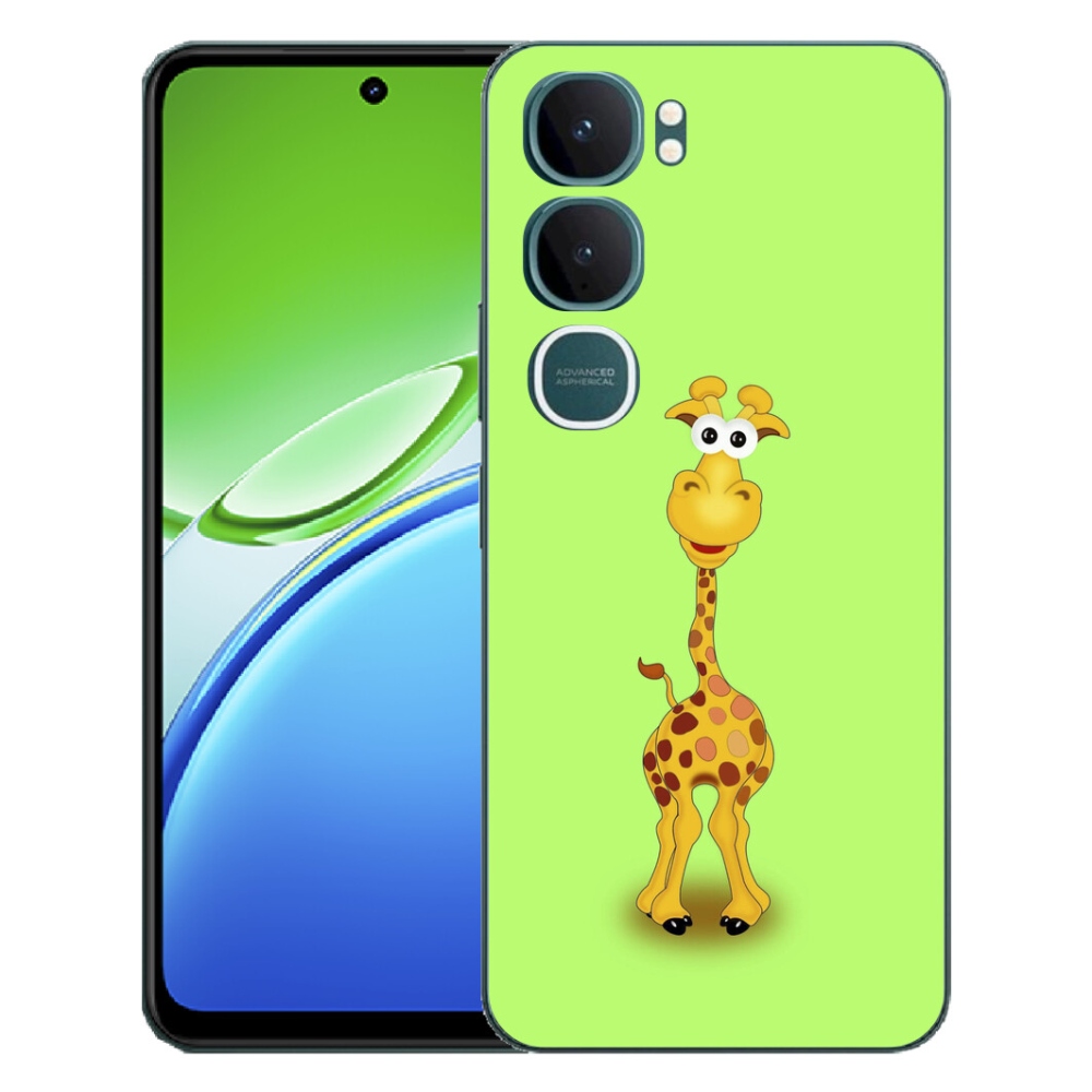 Gélový kryt mmCase na Vivo Y21d - kreslená žirafa