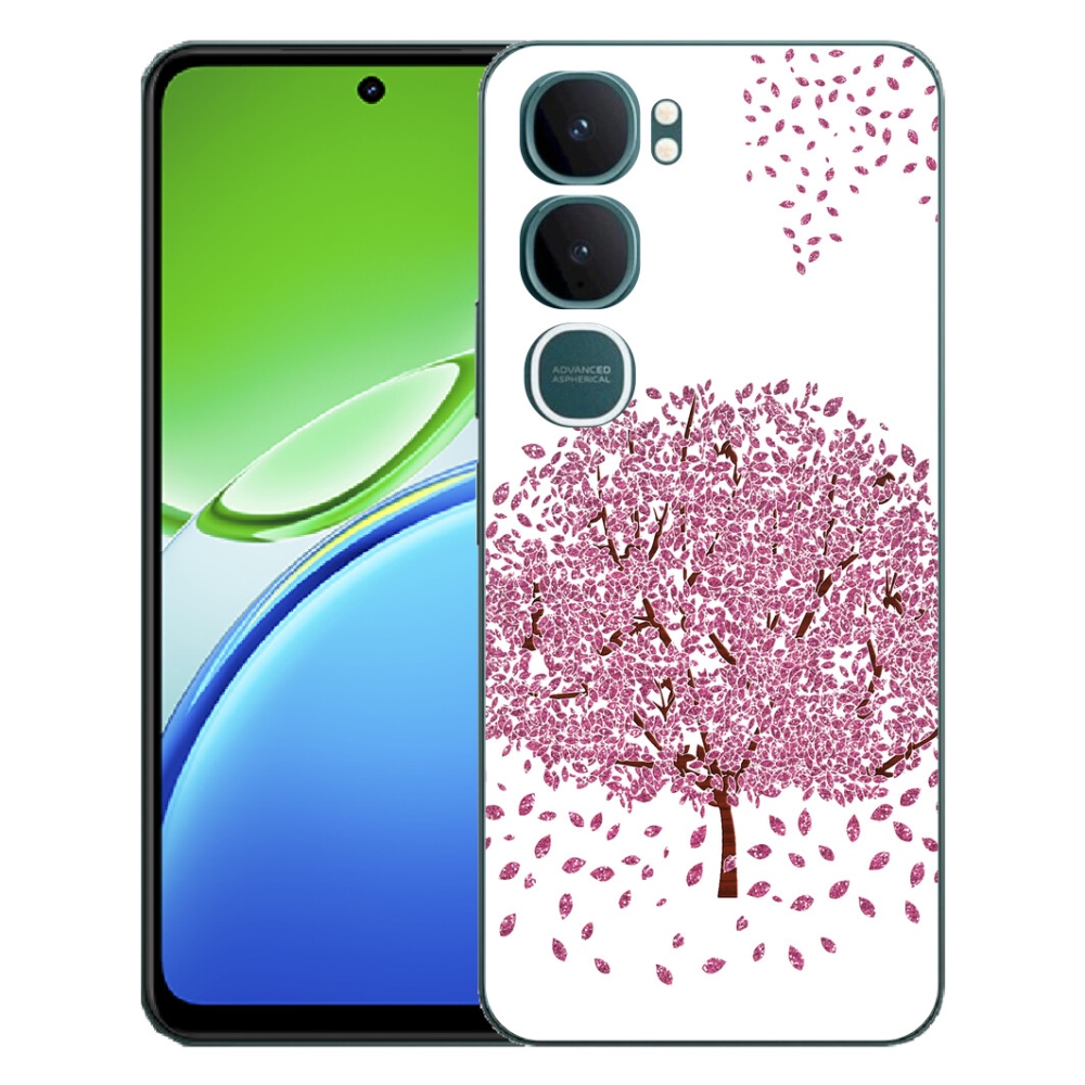 Gélový kryt mmCase na Vivo Y21d - kreslený strom s listami