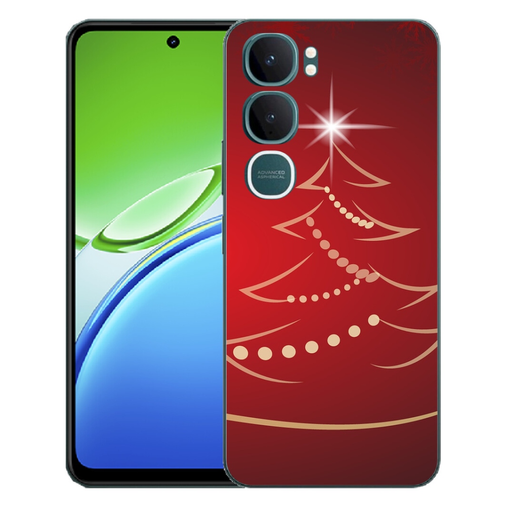 Gélový kryt mmCase na Vivo Y21d - kreslený vianočný stromček