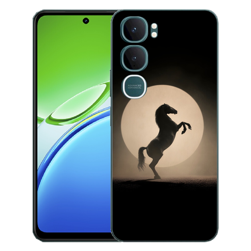 Gélový kryt mmCase na Vivo Y21d - kôň v siluete