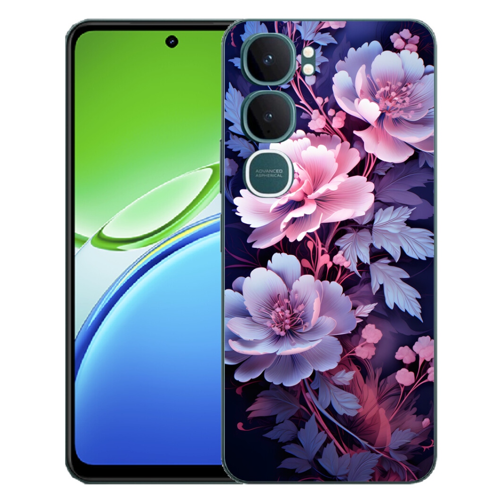 Gélový kryt mmCase na Vivo Y21d - kvety 11