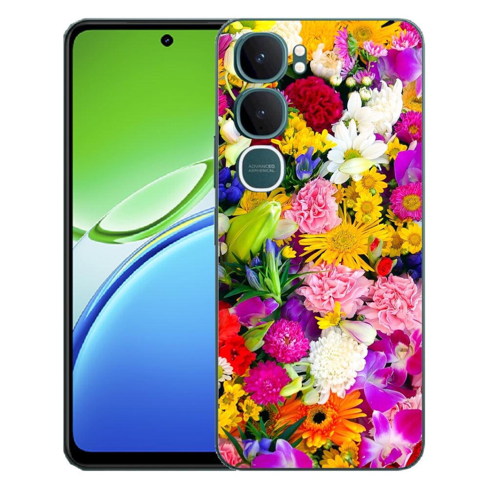 Gélový kryt mmCase na Vivo Y21d - kvety 12