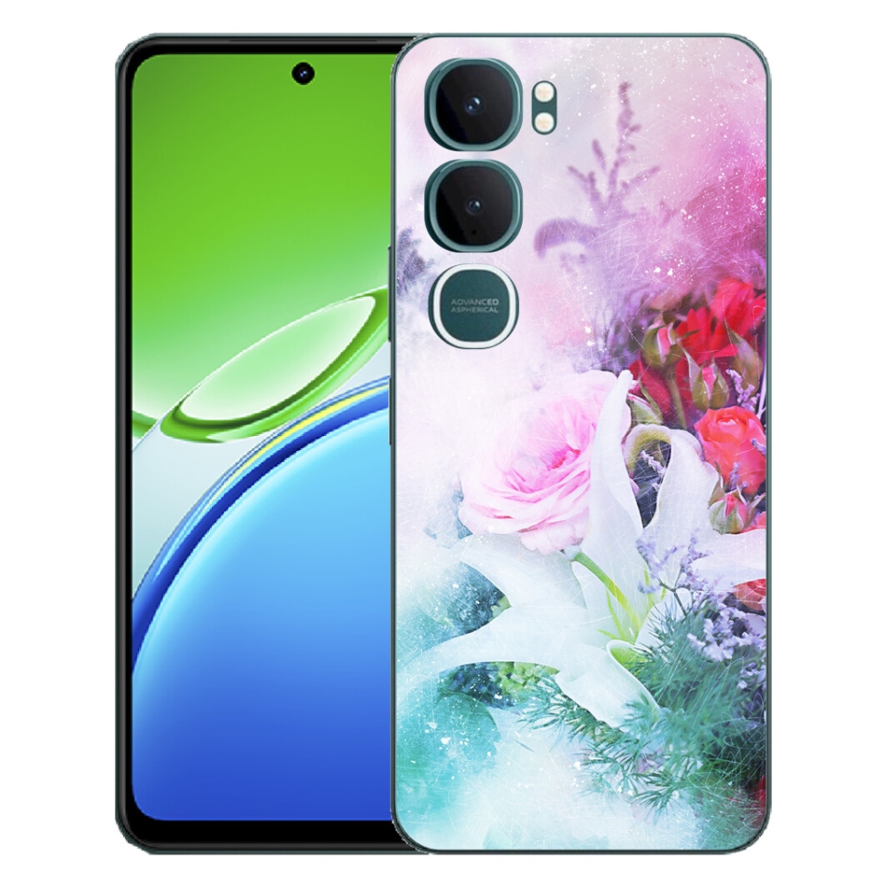 Gélový kryt mmCase na Vivo Y21d - kvety 4
