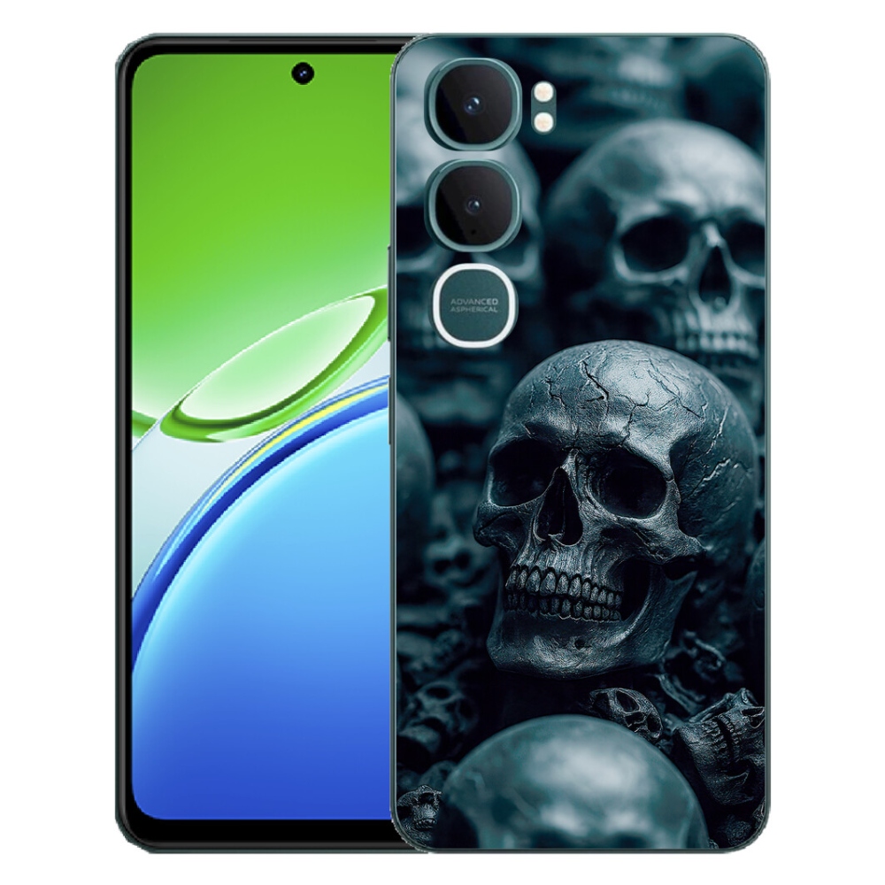 Gélový kryt mmCase na Vivo Y21d - lebka 2
