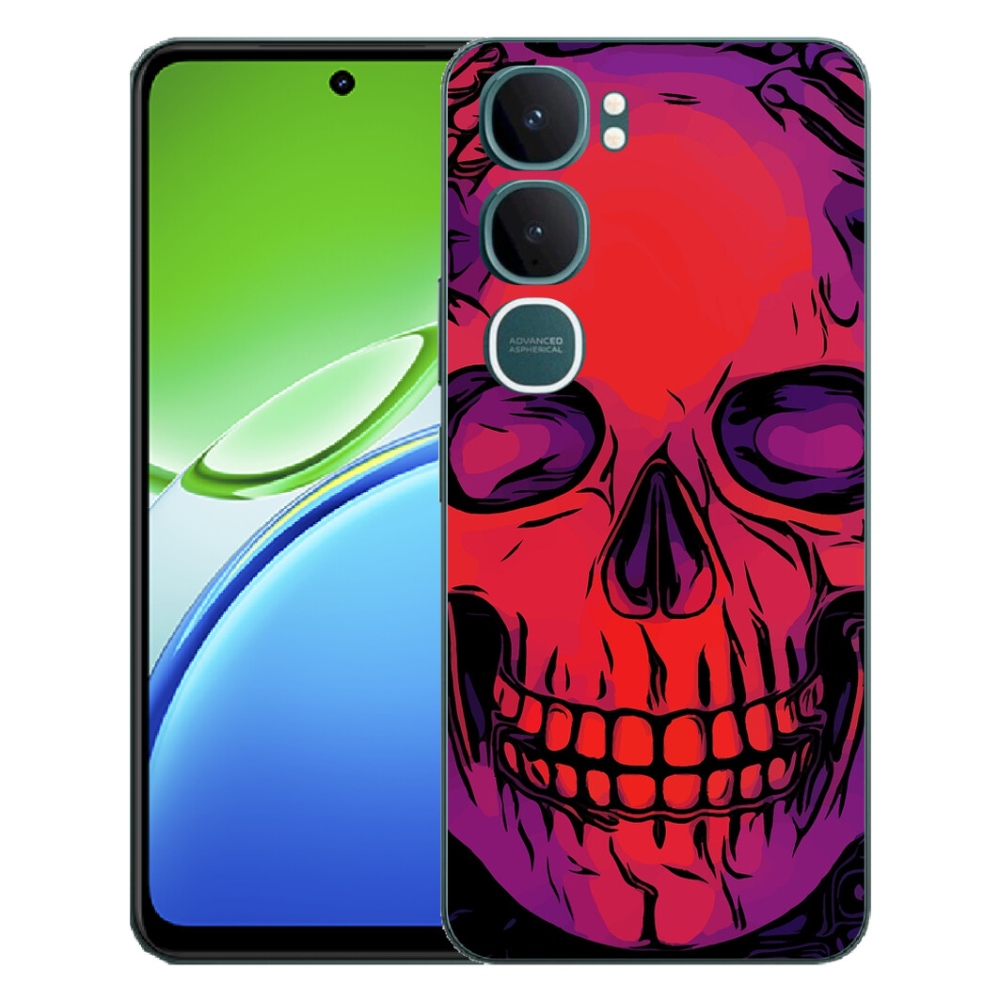 Gélový kryt mmCase na Vivo Y21d - lebka
