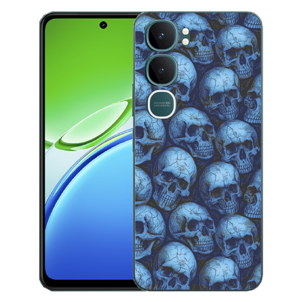 Gélový kryt mmCase na Vivo Y21d - lebky
