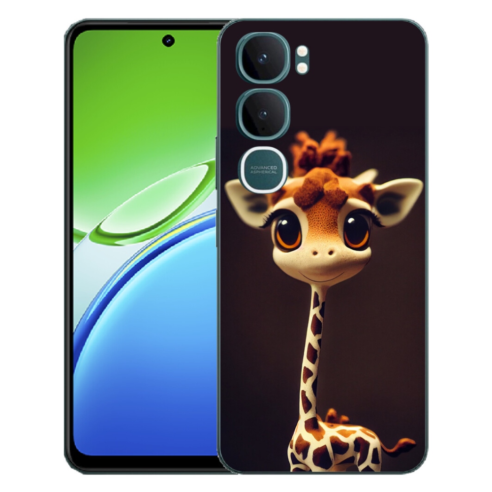 Gélový kryt mmCase na Vivo Y21d - malá žirafa