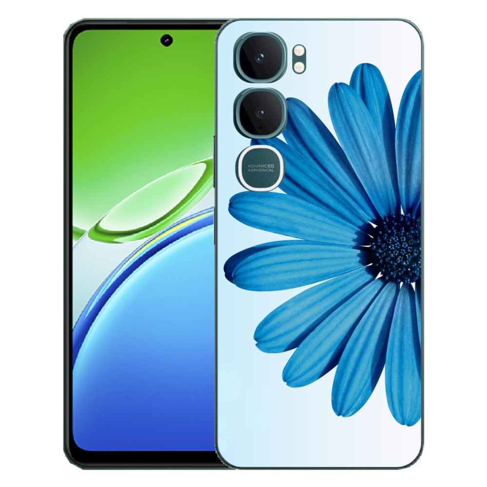 Gélový kryt mmCase na Vivo Y21d - modrá margaréta