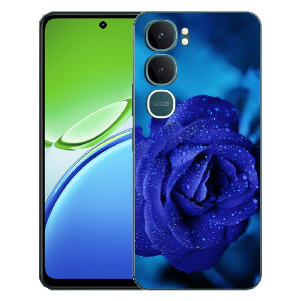 Gélový kryt mmCase na Vivo Y21d - modrá ruža