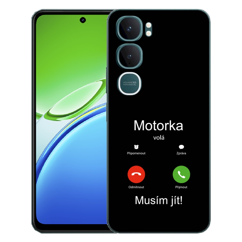 Gélový kryt mmCase na Vivo Y21d - motorka volá čierne pozadie