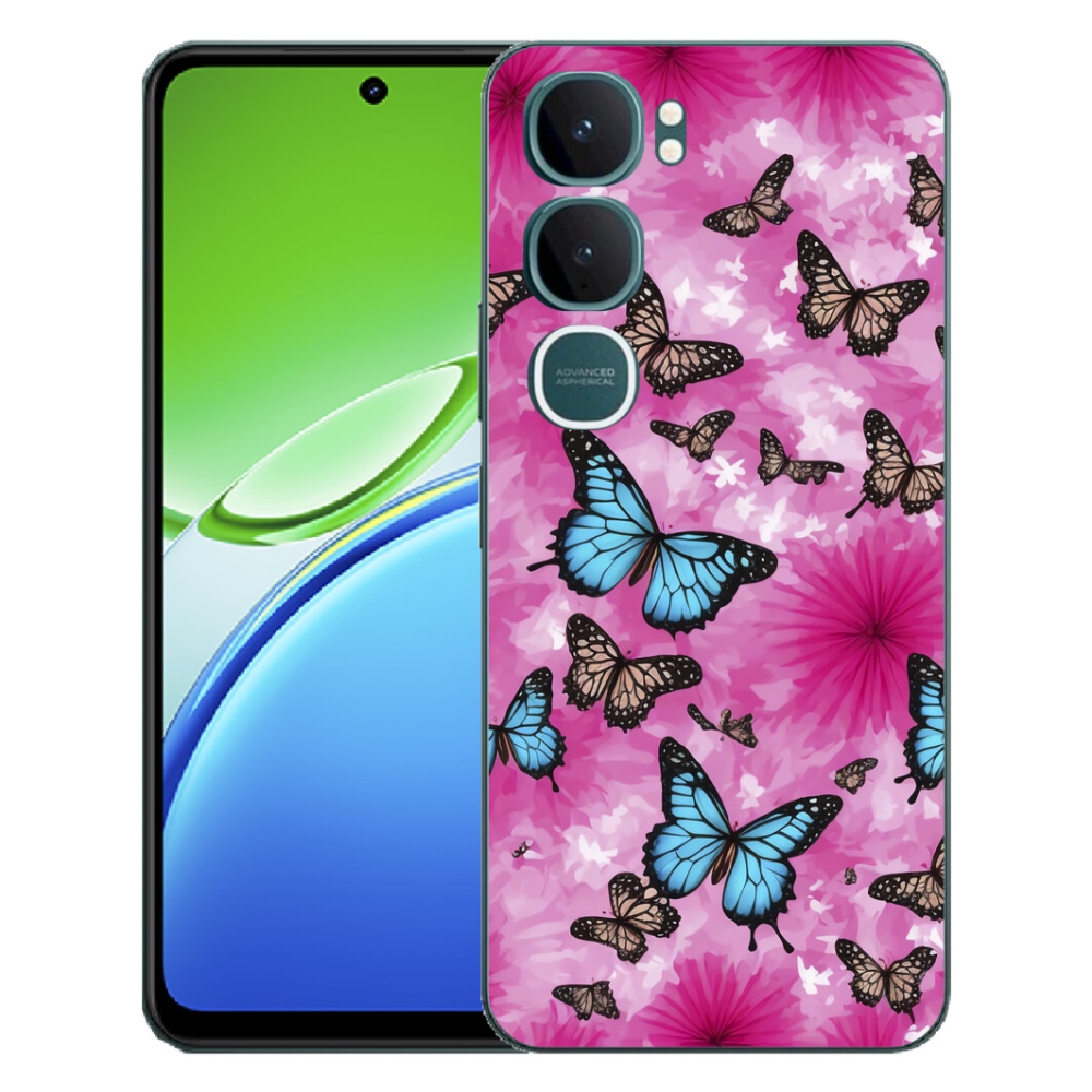 Gélový kryt mmCase na Vivo Y21d - motýlia záhrada