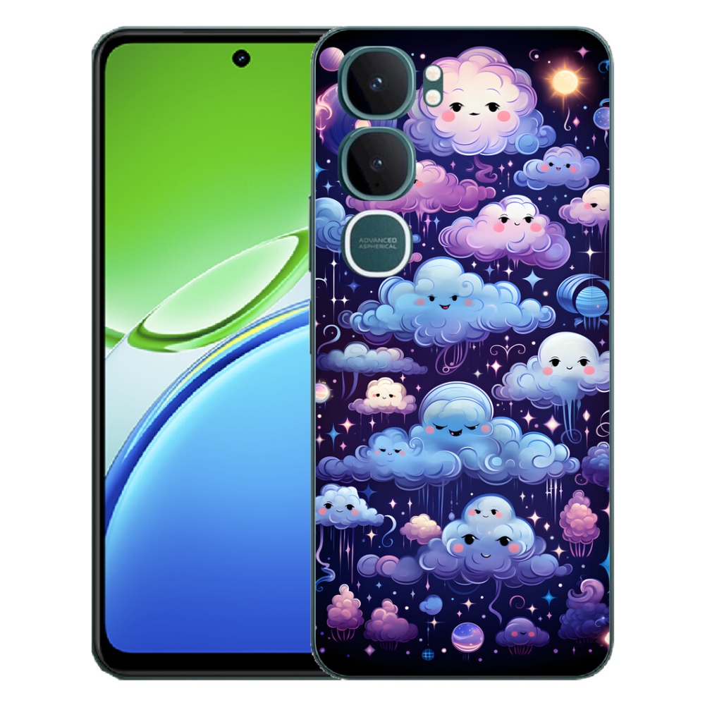 Gélový kryt mmCase na Vivo Y21d - mráčiky