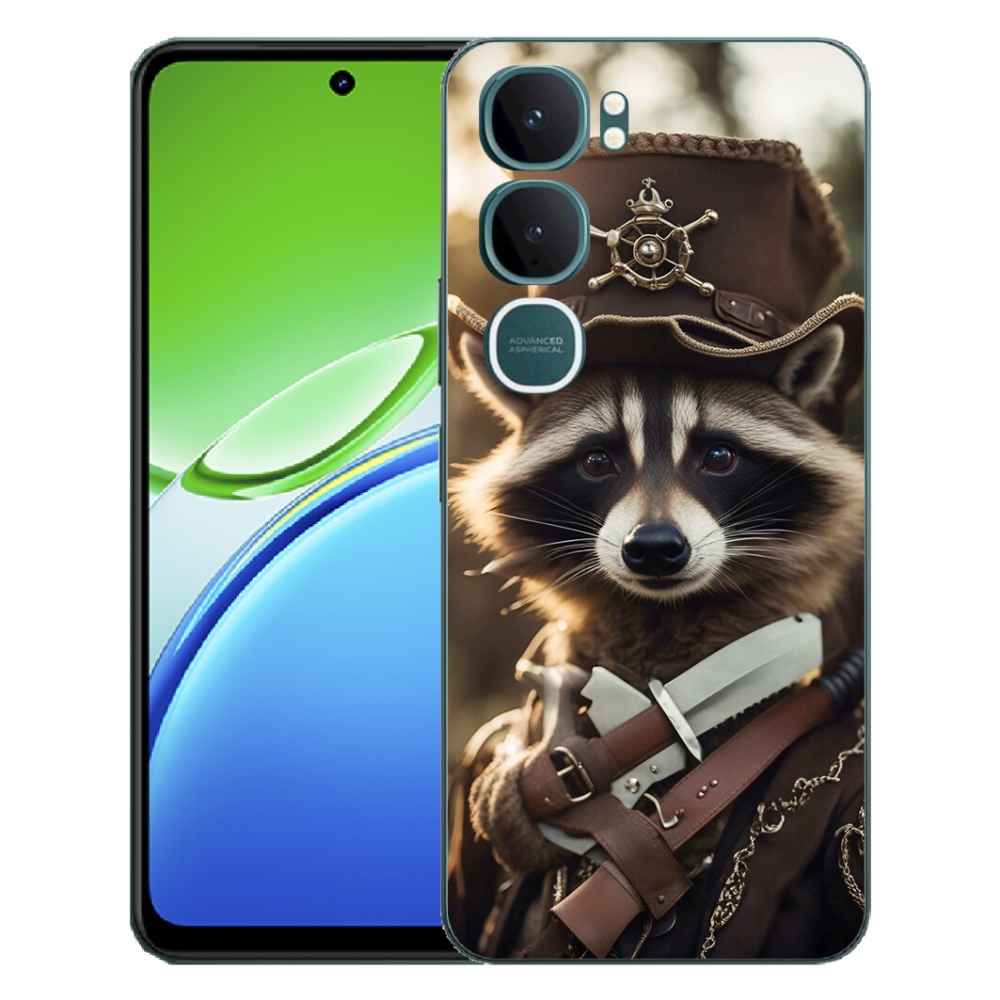 Gélový kryt mmCase na Vivo Y21d - mýval v uniforme