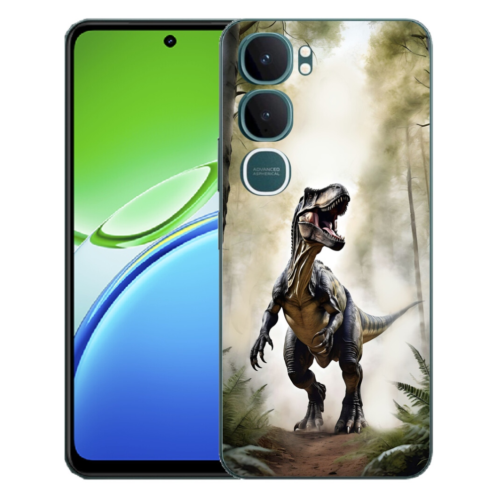 Gélový kryt mmCase na Vivo Y21d - naštvaný T-Rex