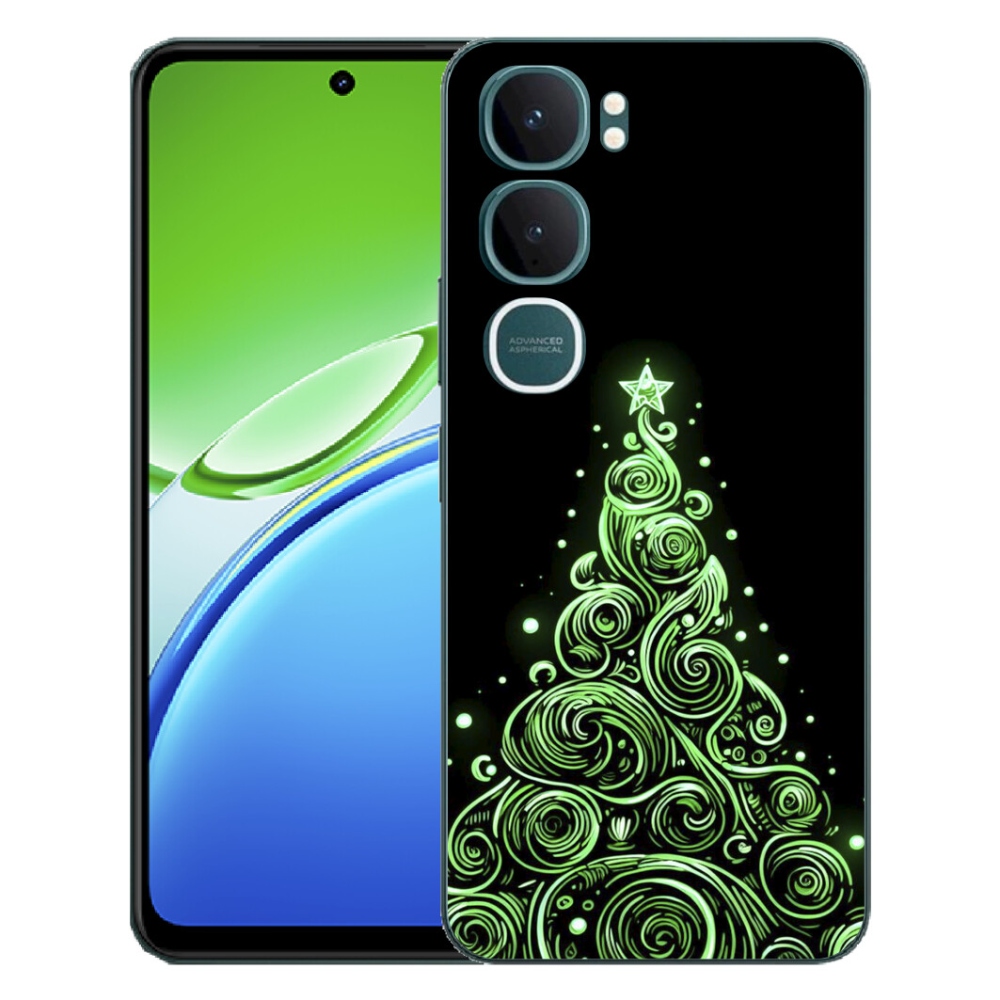 Gélový kryt mmCase na Vivo Y21d - neónový vianočný stromček 3
