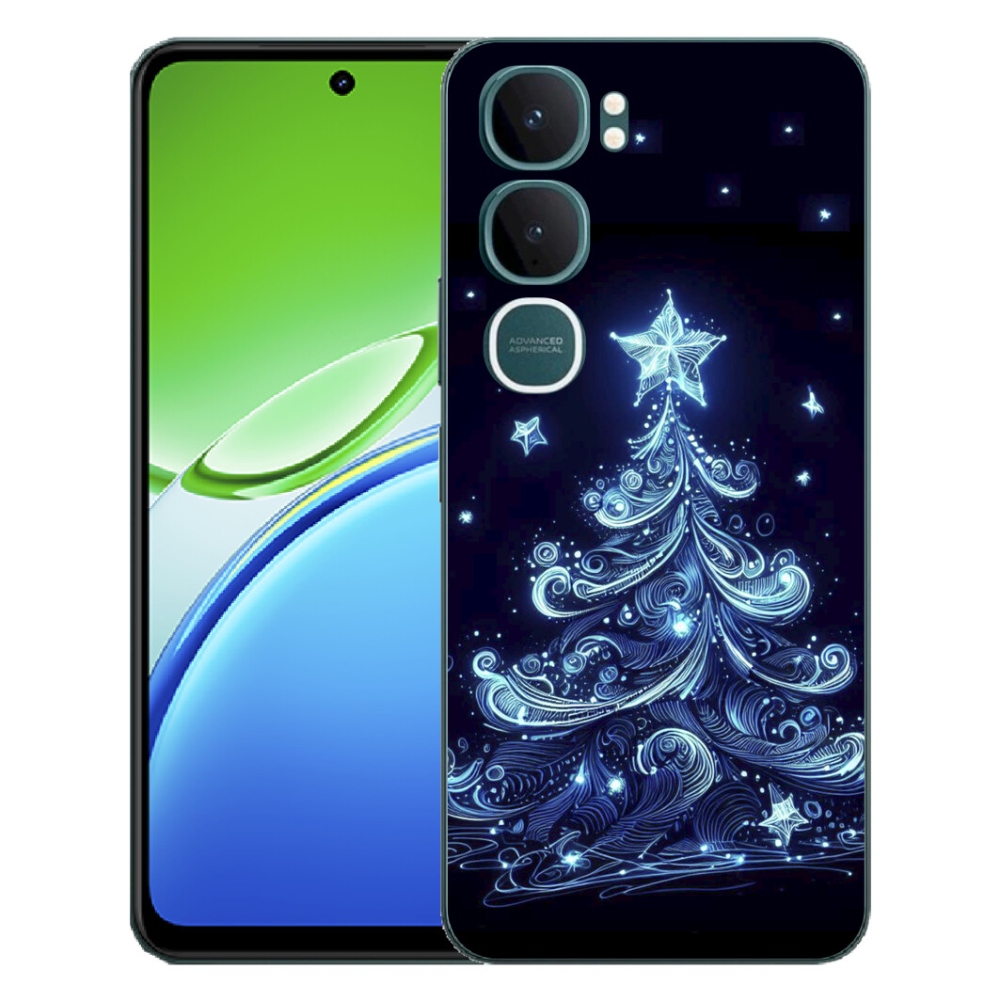 Gélový kryt mmCase na Vivo Y21d - neónový vianočný stromček 4