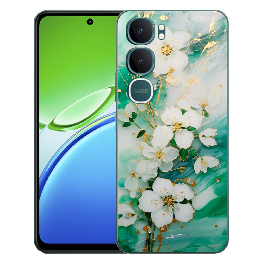 Gélový kryt mmCase na Vivo Y21d - nežné kvety