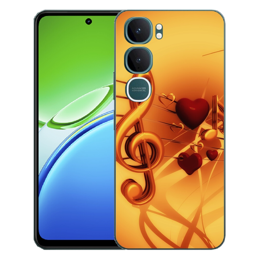 Gélový kryt mmCase na Vivo Y21d - noty