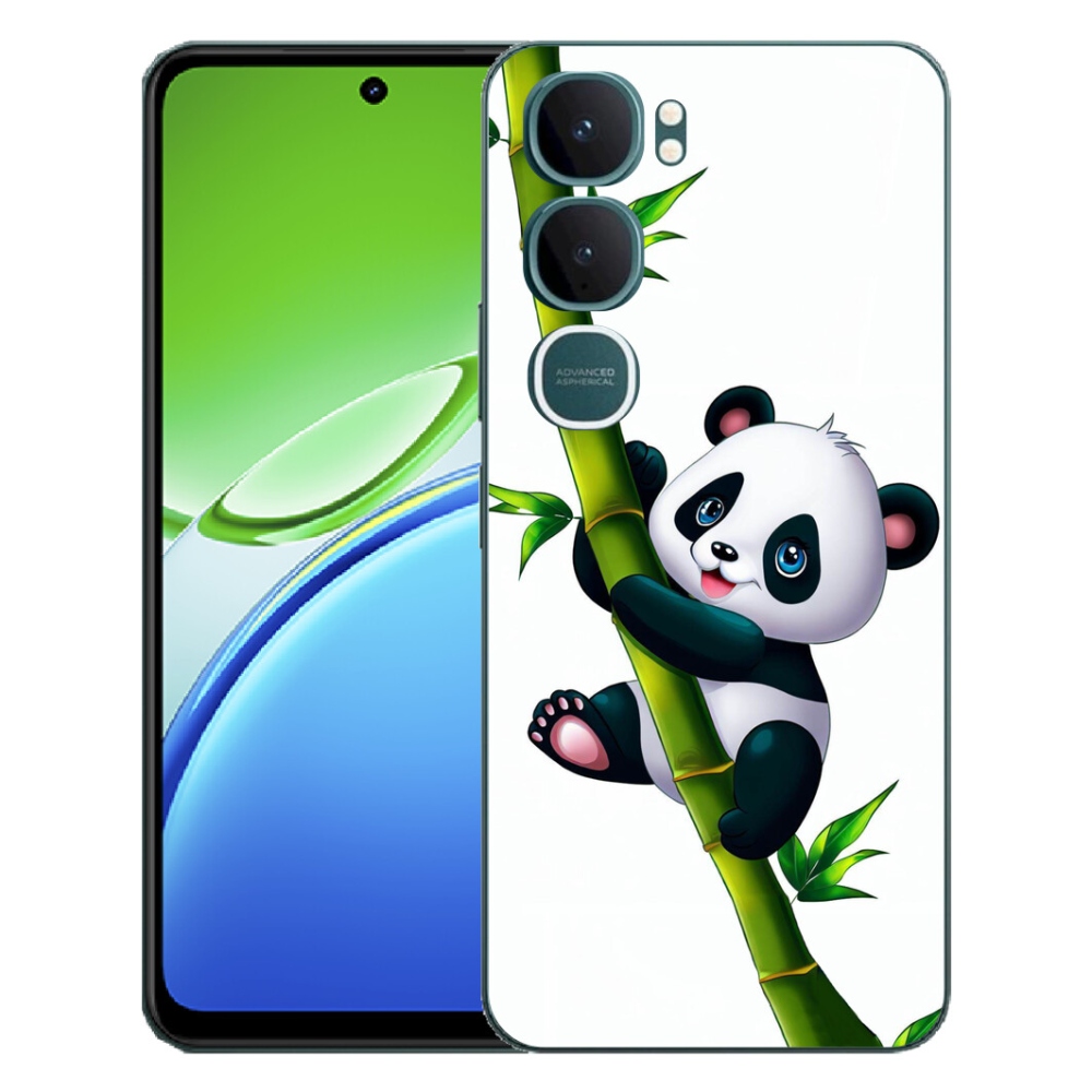 Gélový kryt mmCase na Vivo Y21d - panda na bambuse